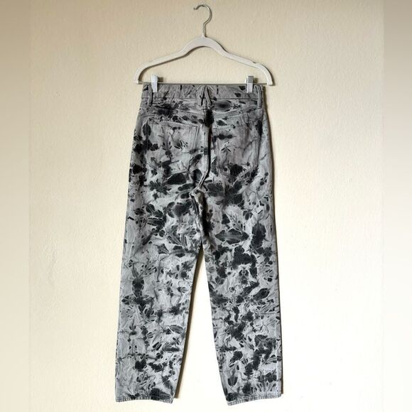 Good American Grey Jeans High Rise Straight Wide Leg Tie Dye Size 25 - Picture 7 of 11